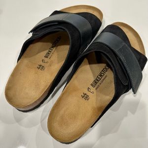 Birkenstock Kyoto, Nubuck/Suede Leather Black, Size 11